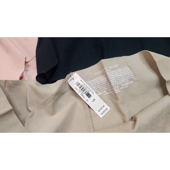 Victoria's Secret Large Muticolor 3 Pack NWT No-Show Cotton Cheeky Panties Logo - Picture 4 of 6